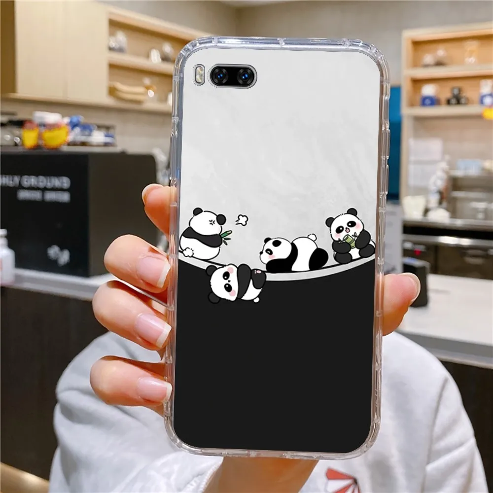 Panda Cute Label Phone Case For Huawei Mate P10 P20 P30 P40 P50 Smart Z Honor 50 60 70 Pro Lite Transparent
