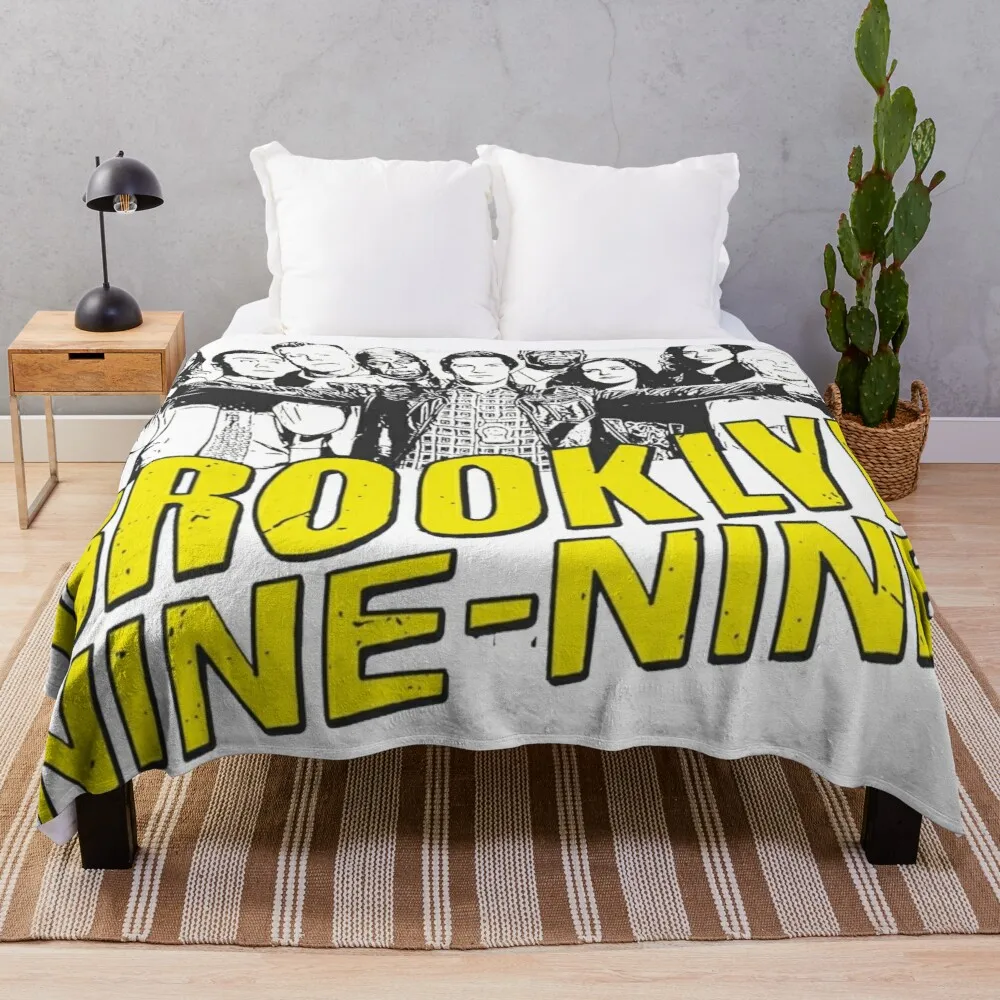 

Brooklyn 99 Crew Logo Blanket Anime Fleece For Beds Fur Bedding Squishmallows Throw Blankets