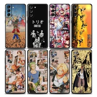 japanese cartoon anime one piece phone case for samsung galaxy s7 s8 s9 s10e s21 s20 fe plus note 20 ultra 5g soft silicone case