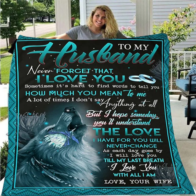 

To My Daughter From Mom Letter Printed Fleece Blankets Birthday Gifts Valentine's Day Holiday Throw Blankets King Flannel Throw