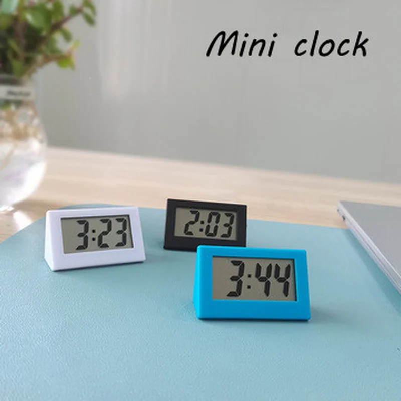 

2023 Mini LCD Digital Table Dashboard Desk Electronic Clock For Desktop Home Office Silent Desk Time Display Clock Mini Wekker