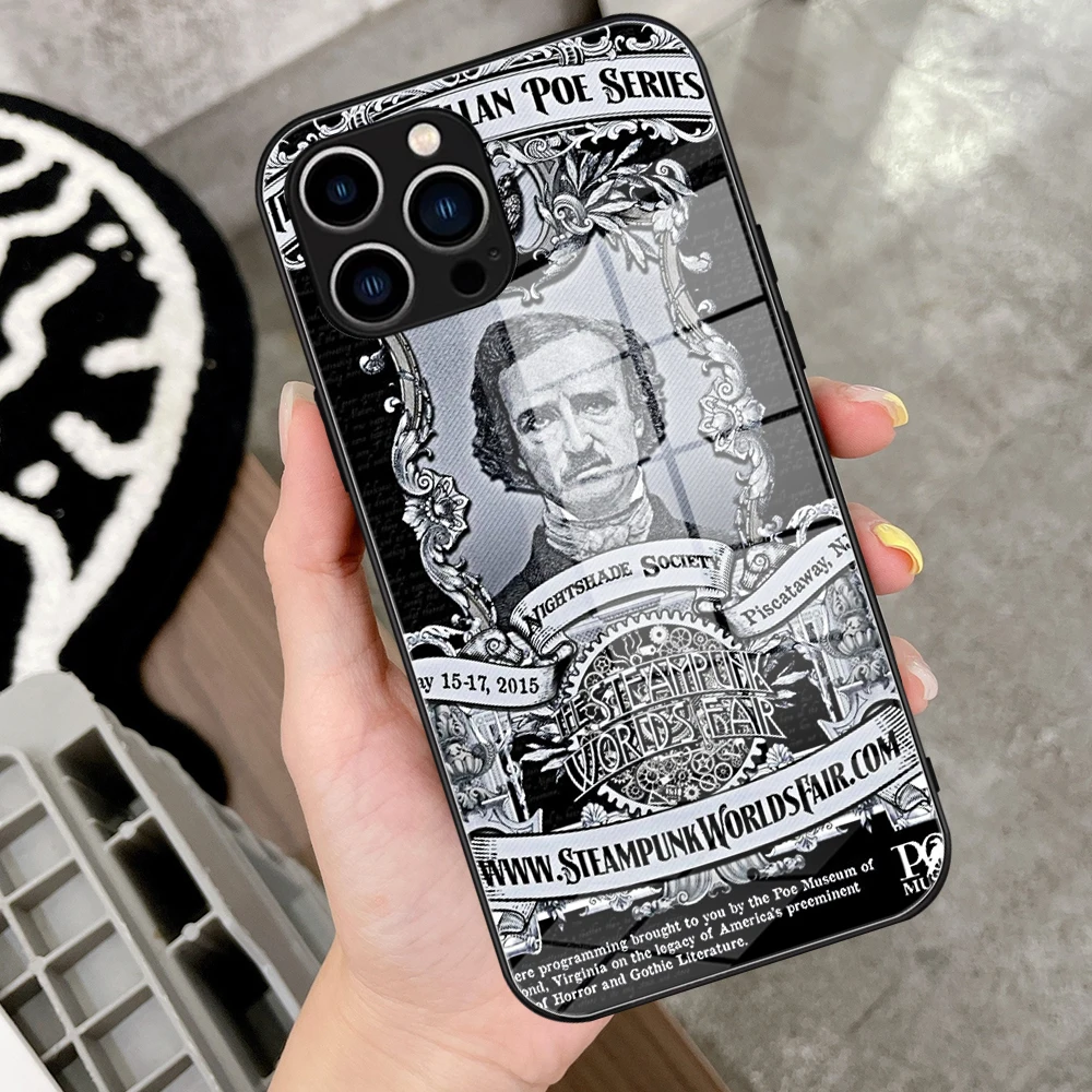Стеклянный чехол для телефона Iphone 14, Эдгар Аллан, Poe, для IPhone 13,  14 Pro, XR, XS MAX, 14 Plus, SE, 13 Pro, дизайнерские стеклянные чехлы для  Iphone | AliExpress