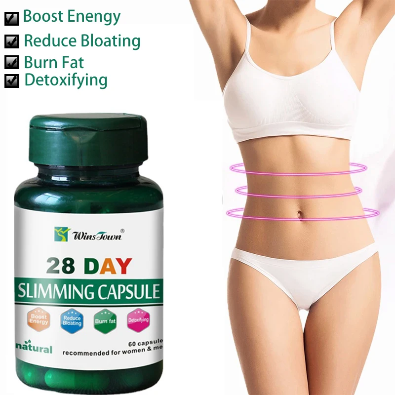 

1 Bottle slim capsule 28days diet capsules slimming Fast weight loss appetite inhibition fat burning detoxification Health Food