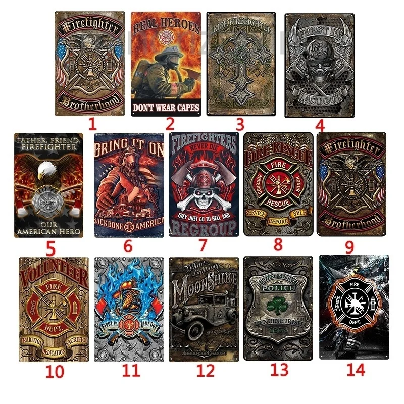 

Жестяной знак пожарный настенный стильный Креативный узор Бар Кафе девиз табличка Декор 20 см * 30 см (посетите наш магазин больше товаров)