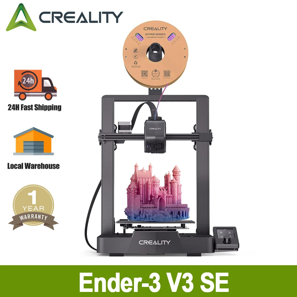 CREALITY Ender-3 V3 SE 3D Printer Sprite Direct Extrusion IU Display Auto Leveling Dual Z-axis 3D Printer Creality Ender-3 V3 SE