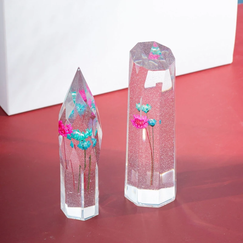 

Форма для кристаллической башни из смолы, форма для кристаллической смолы, силиконовая форма большого размера 2 разных размера, силиконовая...