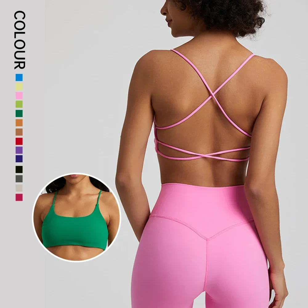 SHINBENE Женский Спортивный Бюстгальтер Super Cloud С Круглым Вырезом И Перекрестной