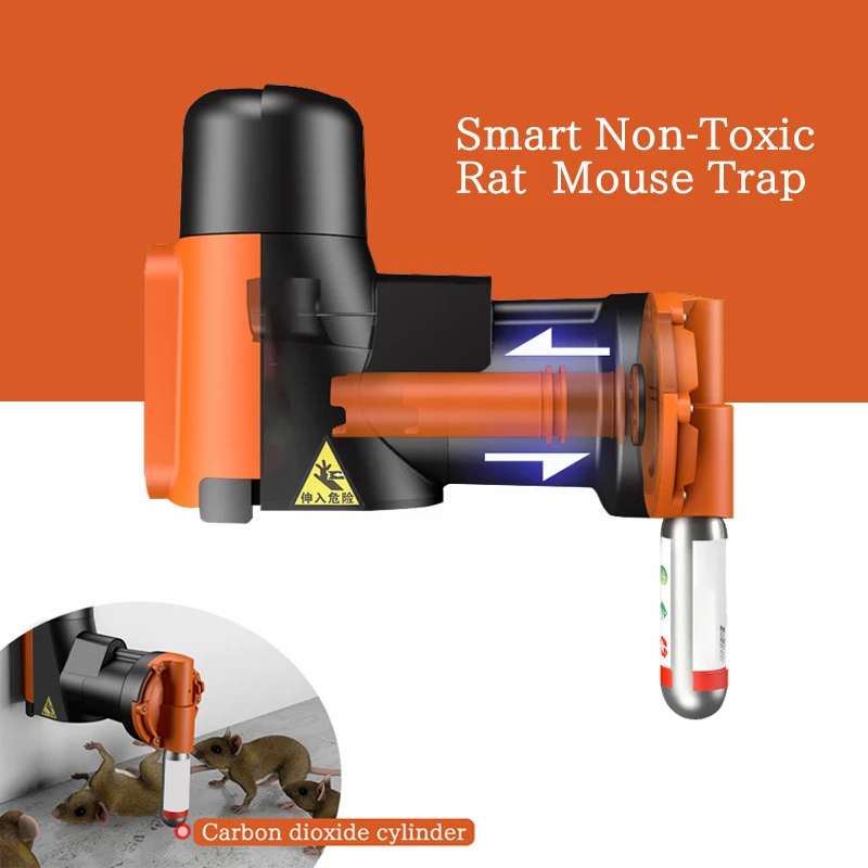 

Smart Automatic Rat Trap Kit Humane Mousetrap Home Mouse Trap Machine Co2 Cylinders Non-Poisonous Killing Mice Controller Pest