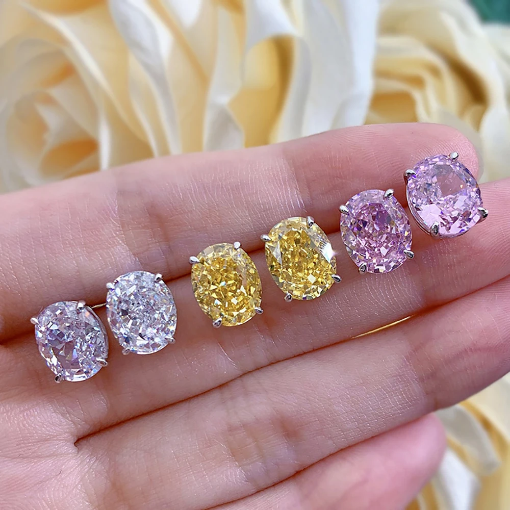 Женские серьги-гвоздики из серебра 925 пробы