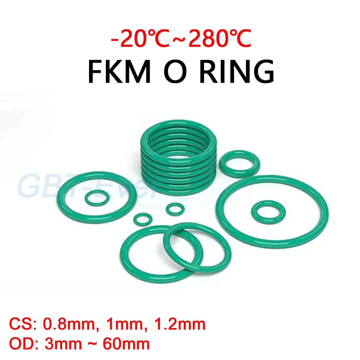 Зеленые уплотнительные кольца из фторкаучука FKM