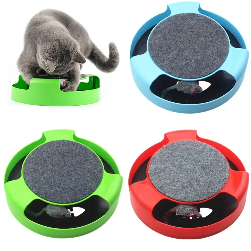 

Jouet automatique pour animal de compagnie, souris Interactive pour chats, course le long de la piste, plateau tournant, bâton