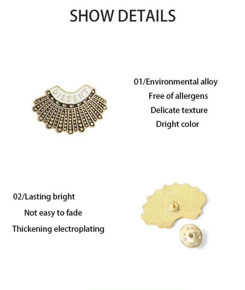 Эмалированная булавка RBG черные броши на заказ рубашка лацкан Женская