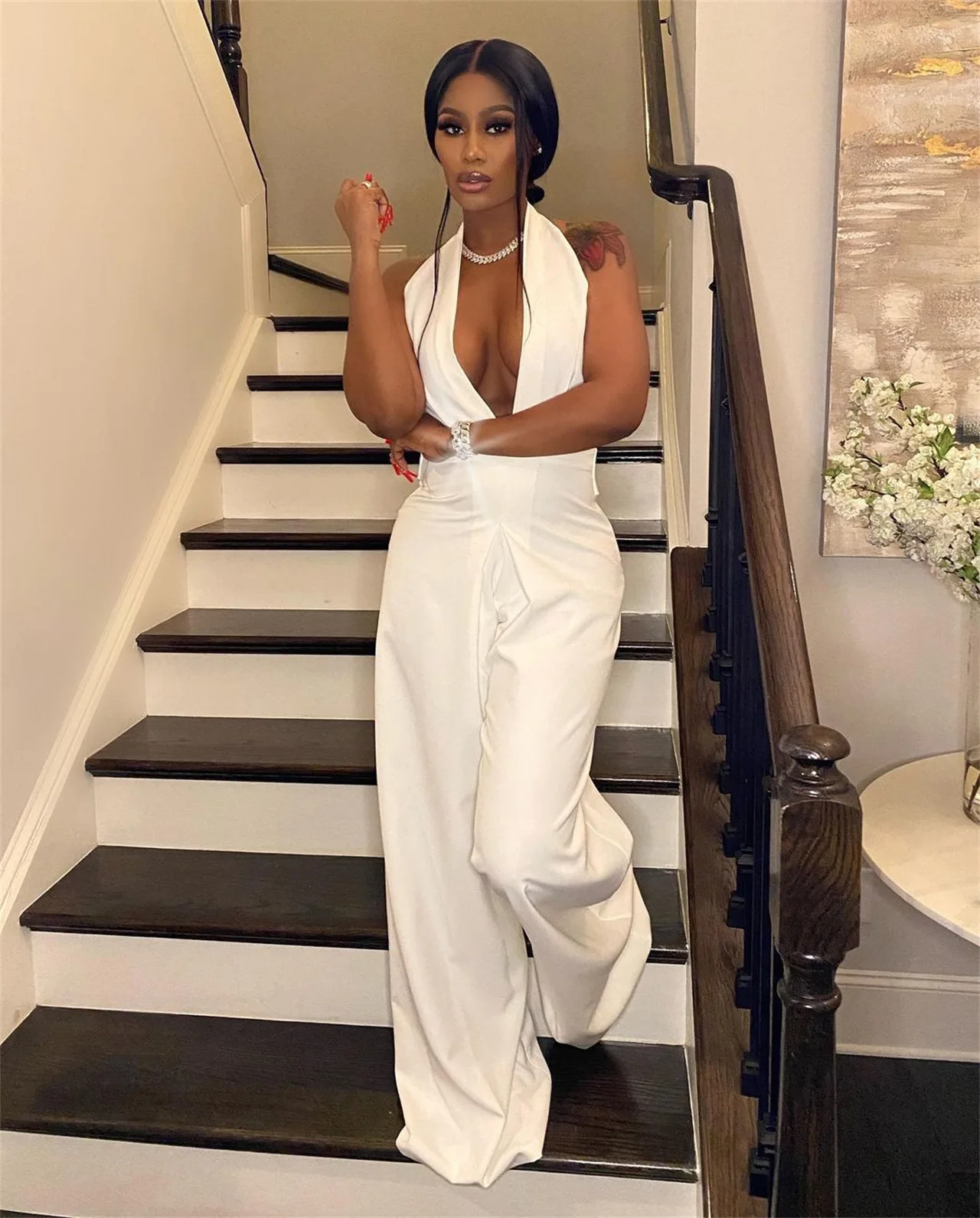 Новое поступление 2022 Модные Дизайнерские однотонные комбинезоны Felyn с лямкой на