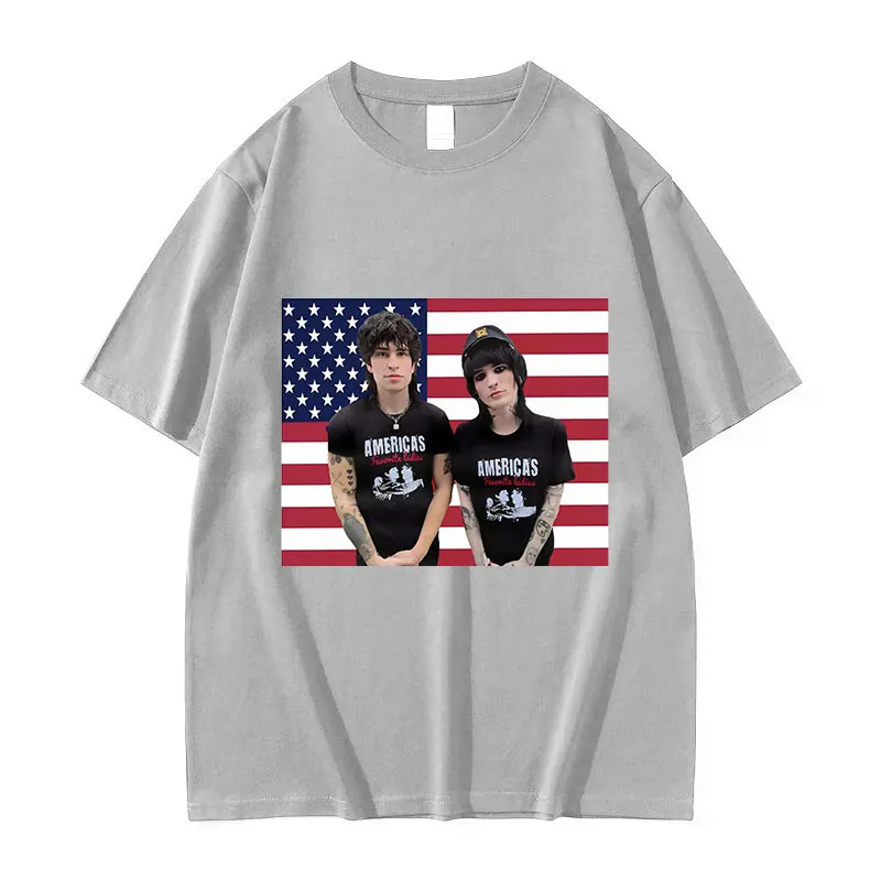 Футболка Мужская/женская оверсайз с американским флагом х/б