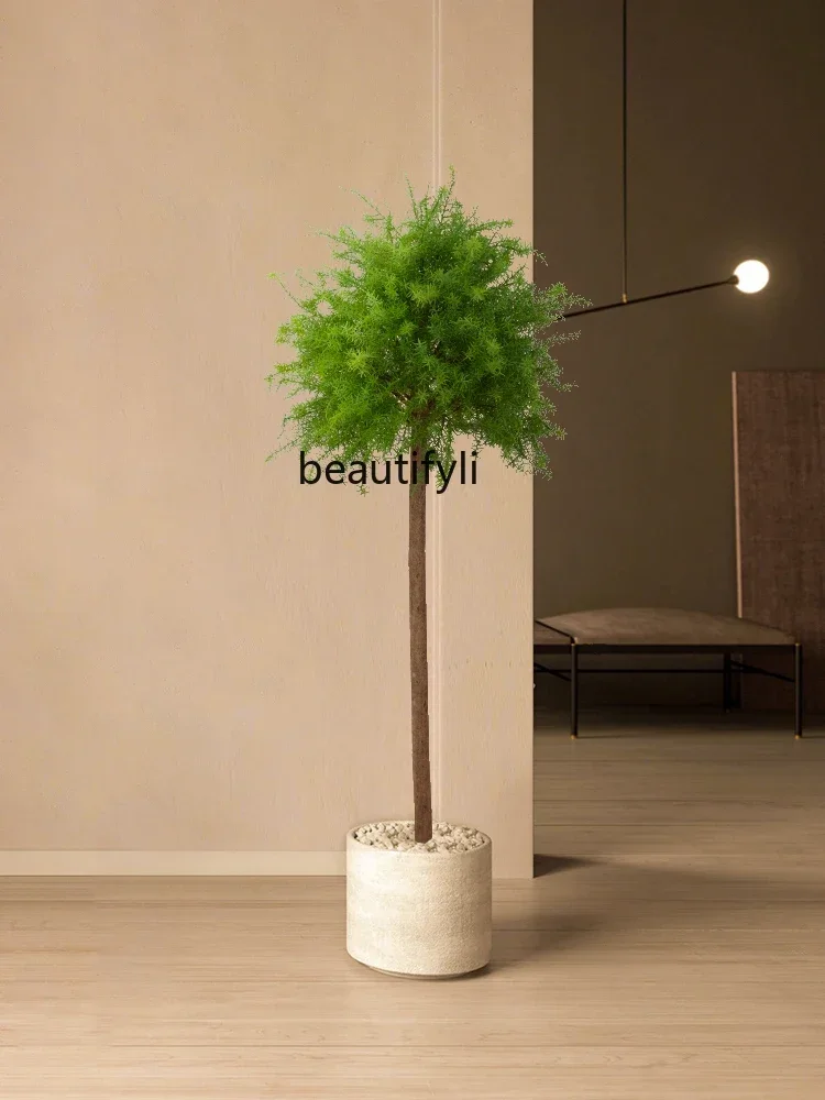 Искусственное зеленое растение искусственное дерево спаржа пол комнатное для