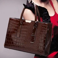 new leather women messenger bags crocodile female crossbody shoulder hand bags for women 2022 high quality ladies handbags