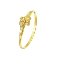 dragon design womens mens bangle solid 18k yellow gold filled classic unique openable bangle bracelet gift dia 60mm