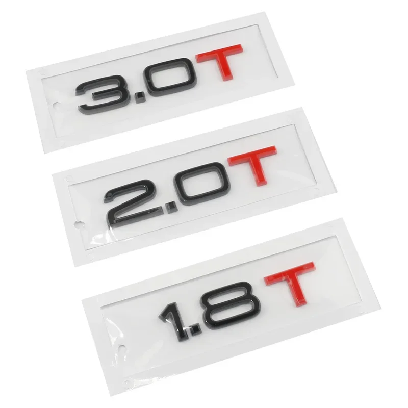 Автомобильный логотип ABS 1 8 T 2 0 3 перемещения значок эмблема наклейки для Audi A1 A2 A3 A4