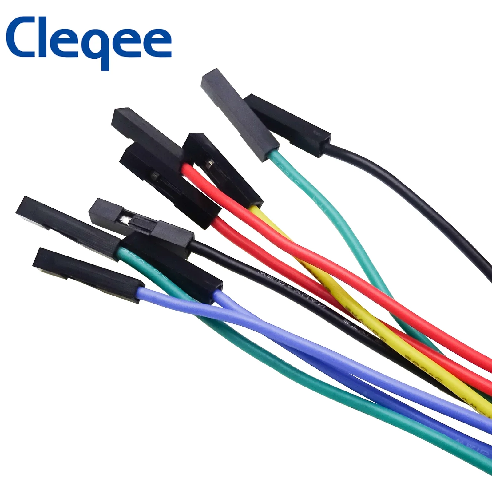 Фото Cleqee P1530 10 шт. Dupont перемычка с женской головкой до 4 мм штабелируемой вилки типа «банан» для макетной платы PCB DIY Kit №4
