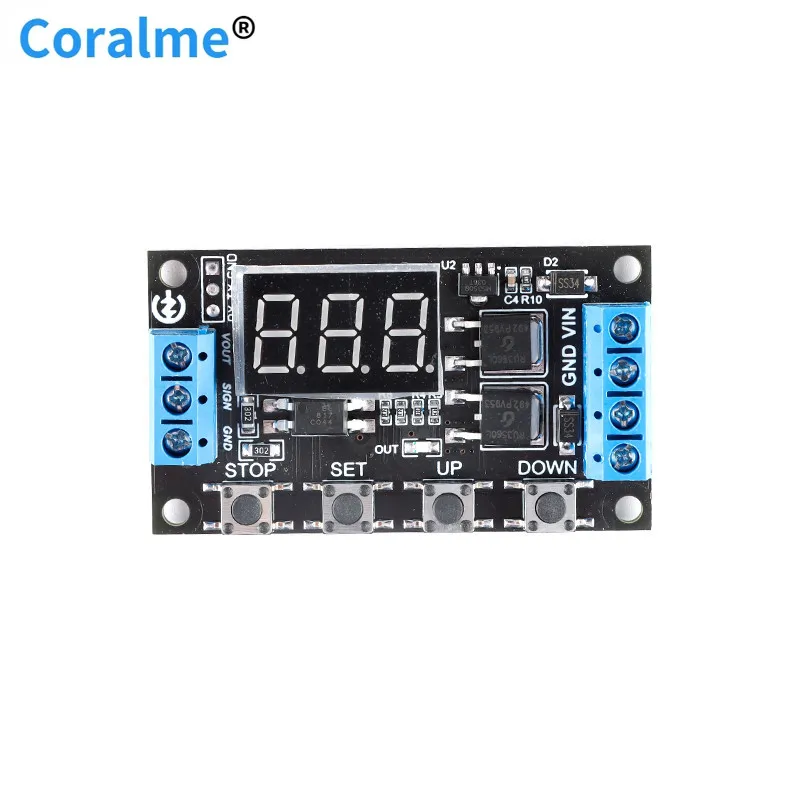 Релейный модуль включения/выключения с LED цифровым дисплеем 0 1 ~ 999 мин |