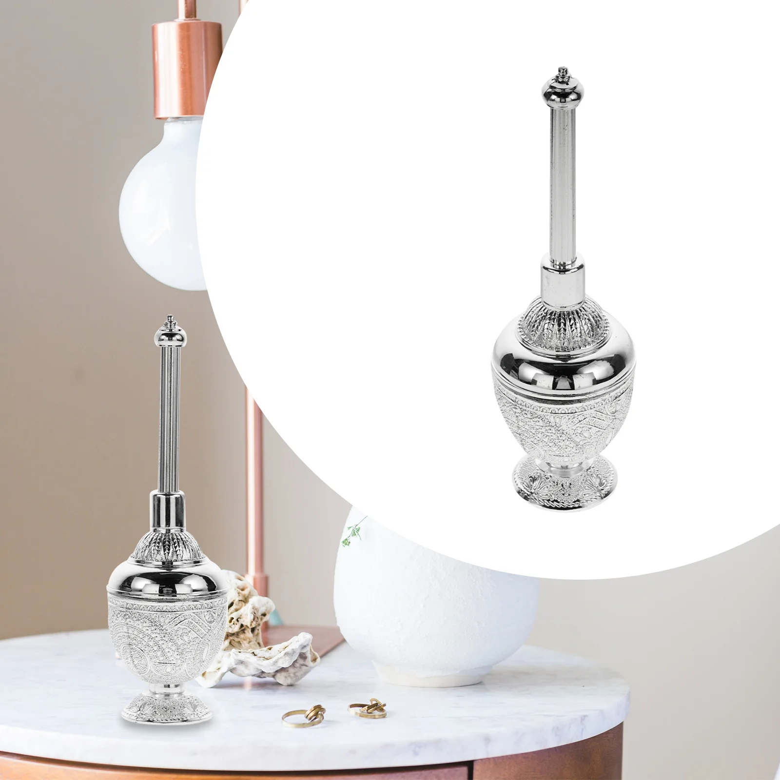 

Декоративная бутылка для святой воды из металла