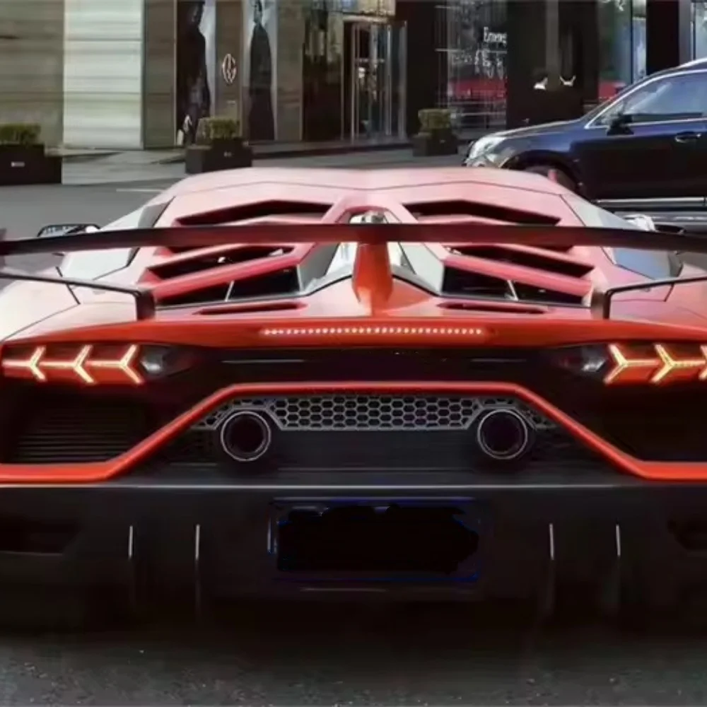 Фото Для LP700 LP720S: Обновленный и модифицированный задний бампер в стиле SVJ из полуухоженного карбона (комплект для кузова) №5