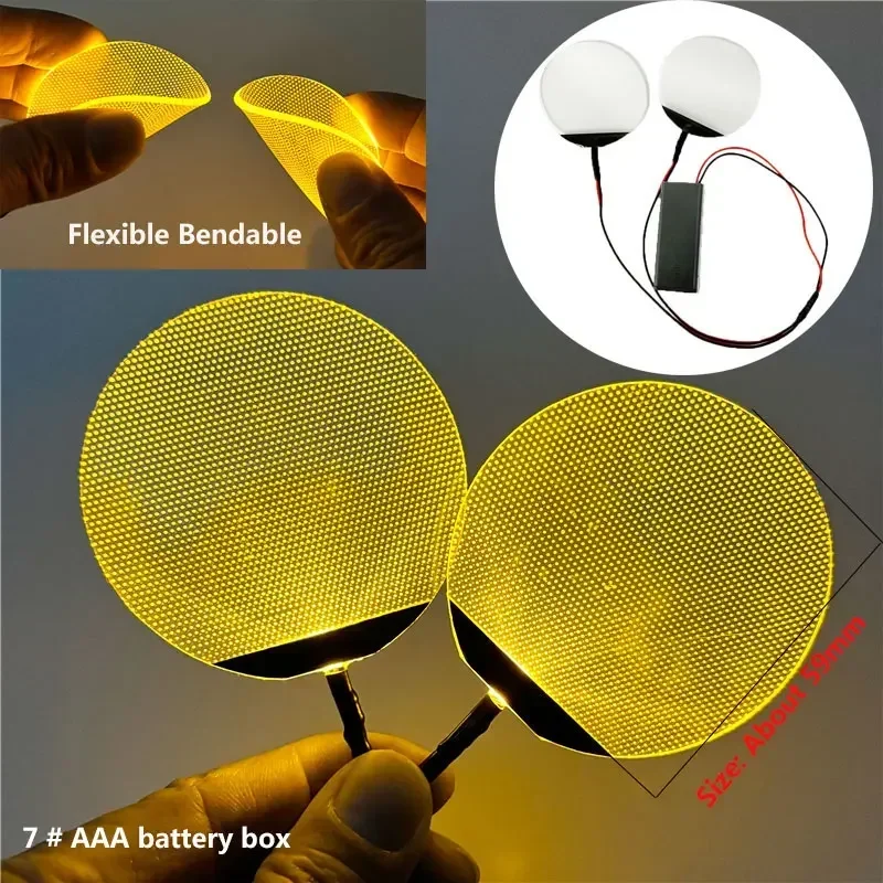 Аксессуары для косплея сделай сам, круглые гибкие светодиодные глаза, фотоаксессуары для Хэллоуина, маски, шлем, фотоаксессуары, батарейный блок AAA