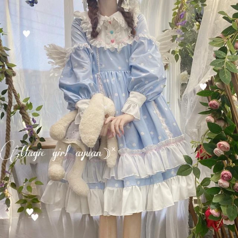 Оригинальный дизайн милое платье MAGOGO в стиле &quotЛолита&quot с длинными рукавами
