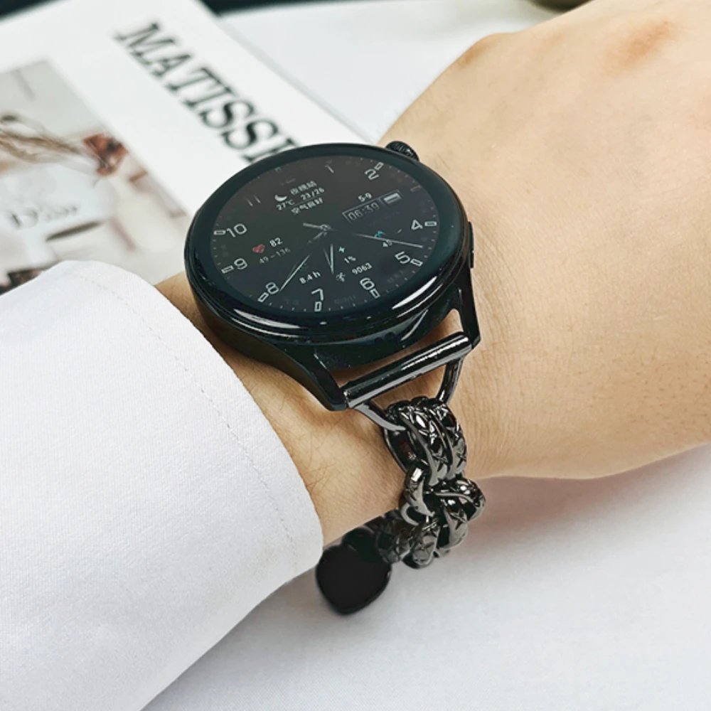 22mm Heart Metal Bracelet for Samsung Galaxy Watch 5 Pro 4 Classic 3 Band 40 44mm Gear Strap 20mm for Huawei Watch gt3 pro Wrist