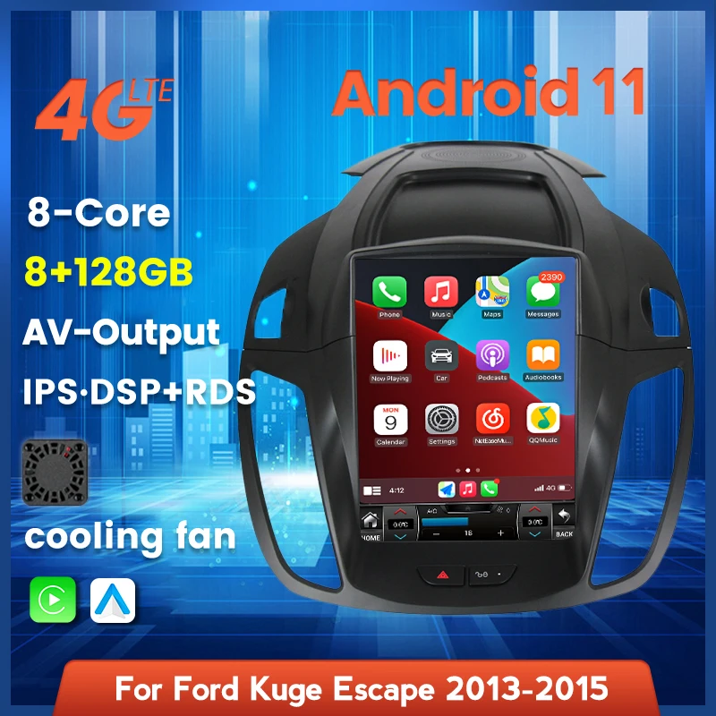 

9.7" Vertical Screen 8G+128G Android 11 Car Radio for Ford Kuga 2 Escape 3 2012-2019 GPS Navi 4G LTE autoradio Stereo Headunit