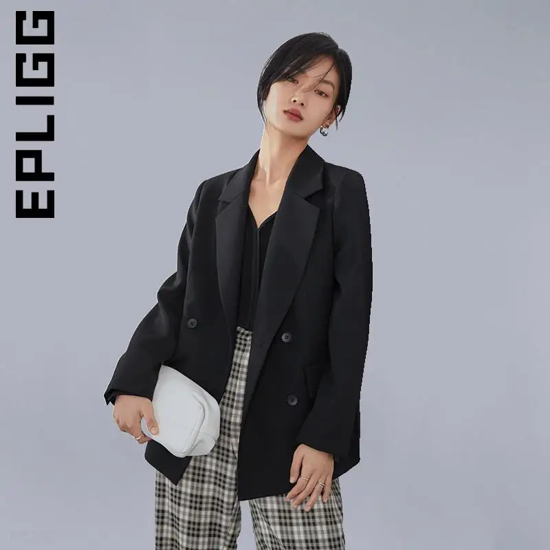 

Epligg Office Ladies Casual White Blazer Elegant Business Short Women Spring Black Blazer Jacket Female Green Coat