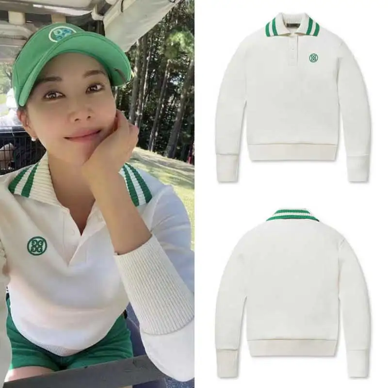 

Women's Golf Clothing Autumn and Winter New Thickened Collar Knitwear Casual Age Reducing Shirt