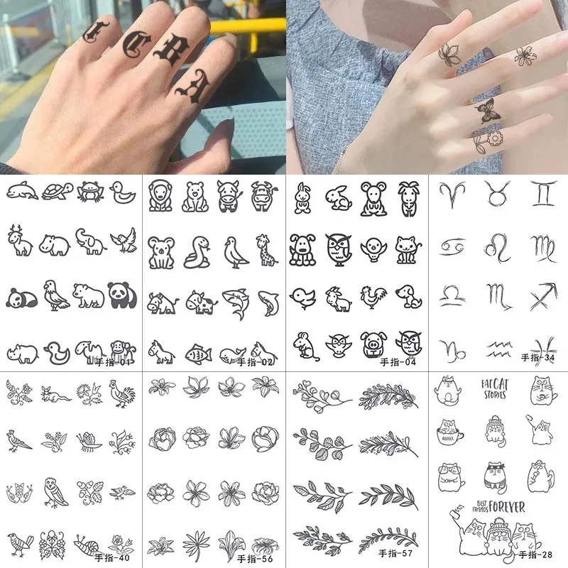 

3 шт., наклейки-тату на палец с логотипом