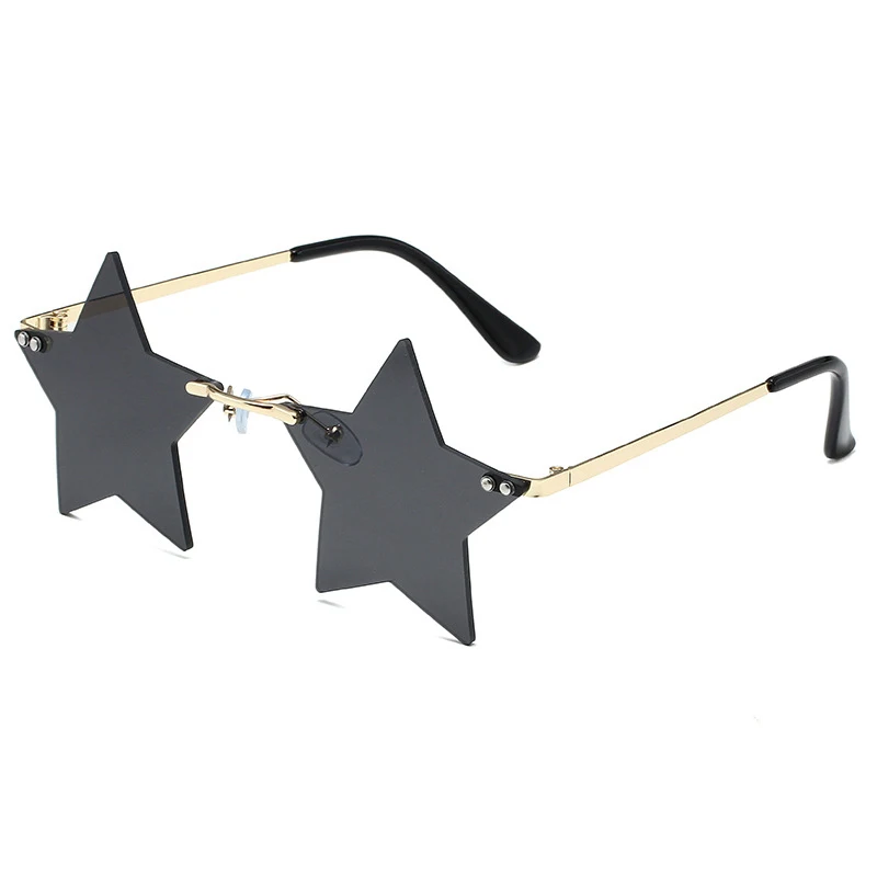 

Black Star Shades for Women Cute Cartoon Sunglasses Pink Red Yellow Purple Fashion Irregular Lens Mens Glasses Lovers Gift