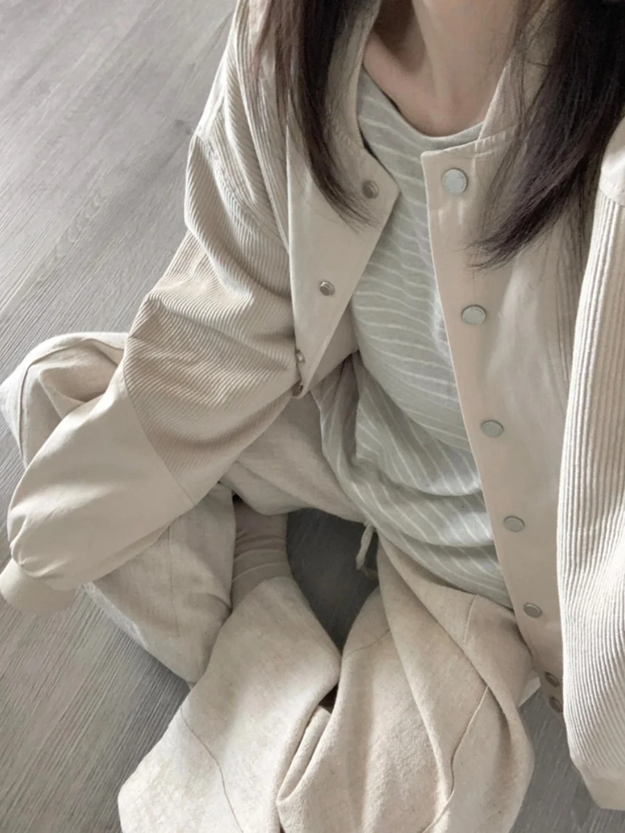 Американская винтажная вельветовая лоскутная верхняя одежда для женщин ранняя