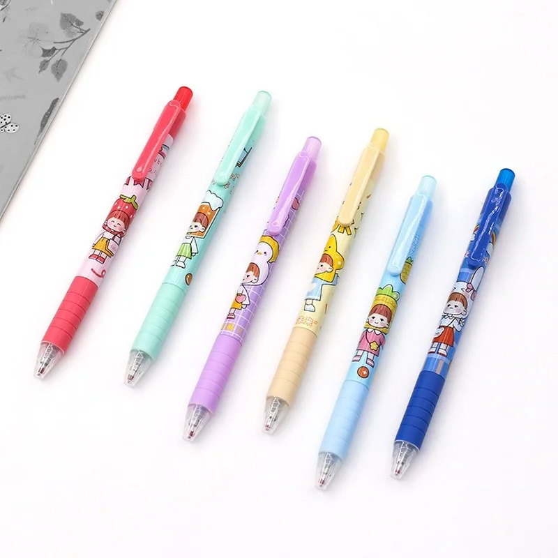 

Ins cute cartoon gel pen in Korean version, silicone grip for girls' hearts, pen examination, brush pen