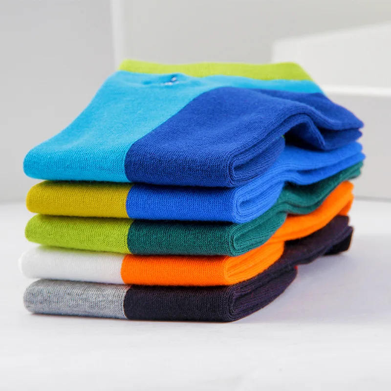 Deodorant ship socks men's latest fashion casual socks color embroidery anti slip genuine boys' favorite gift pure cotton socks