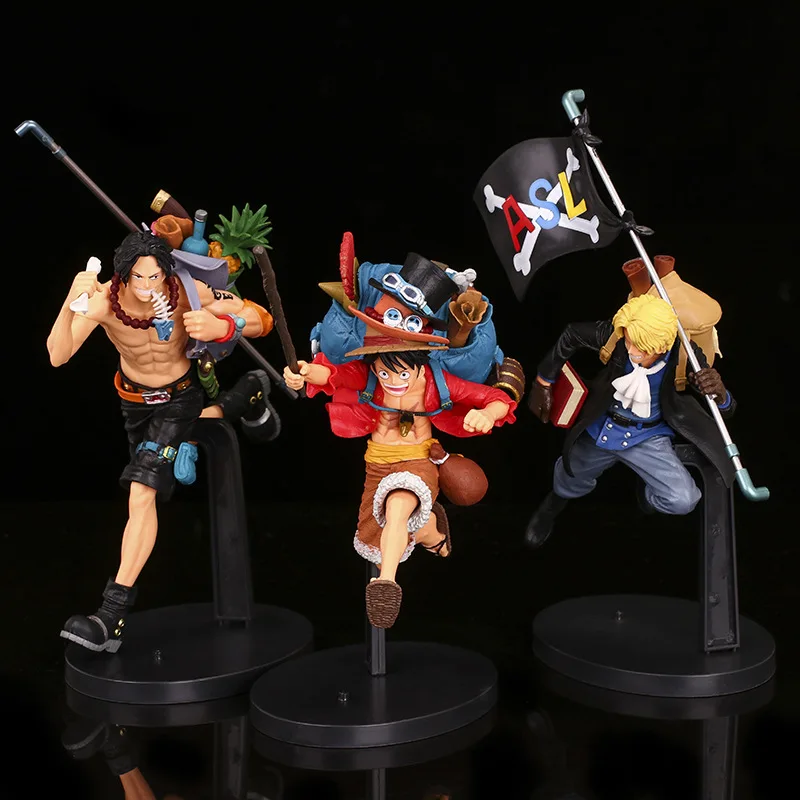 

Cartoon Anime ONE PIECE Ace Sabo Luffy Action Figures Toys PVC Collection Model Dolls Home Decor for Kids Birthday Gifts