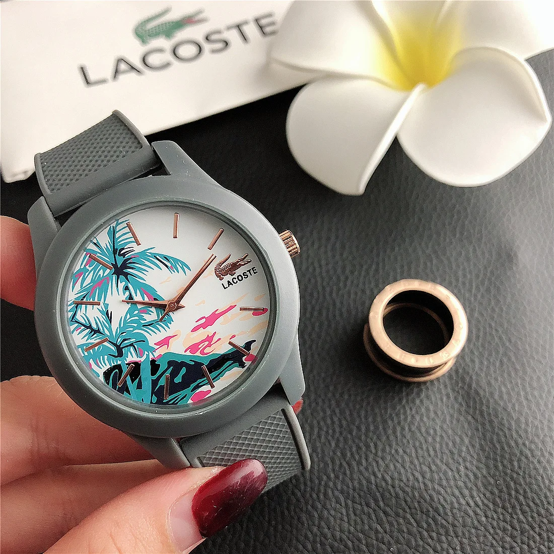 2023 popular European style silicone student watch fashion beautiful landscape map design all-match women's watch