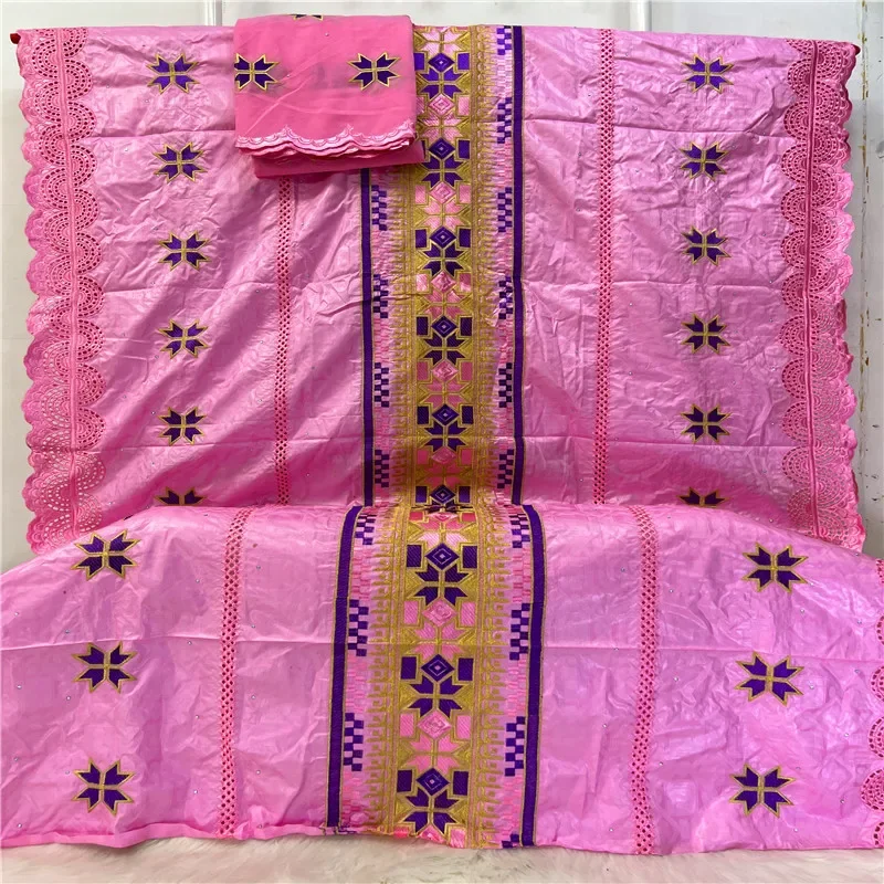 

5 + 2 ярда африканская базиновая богатая ткань с шарфом новейшая мода вышивка кружевная ткань для свадьбы часть 7L103104