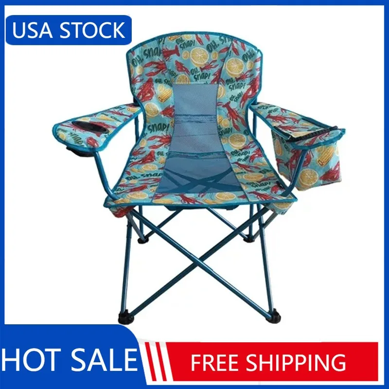 

Outdoor Sports Ozark Trail Oversized Mesh Cooler Chair, Crawfish with Words