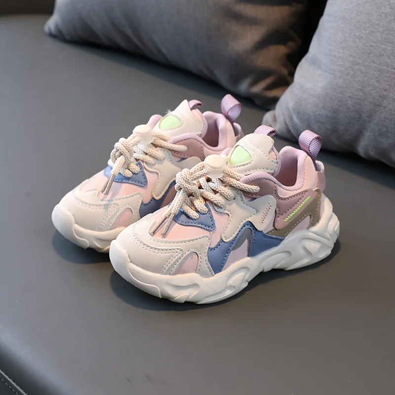 

Kids Fashion Hit Color Children's Shoes Boys Korean Running Shoes Girls Soft-soled Lightweight Casual Shoes
