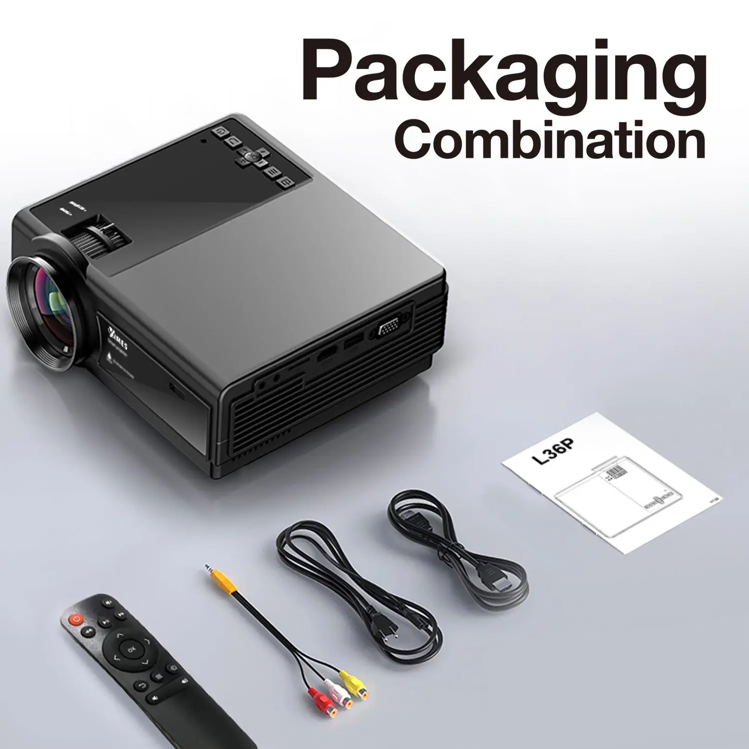 Проектор SUNYS черный 4K Wi-Fi 1080P мини портативный светодиодный домашний кинотеатр