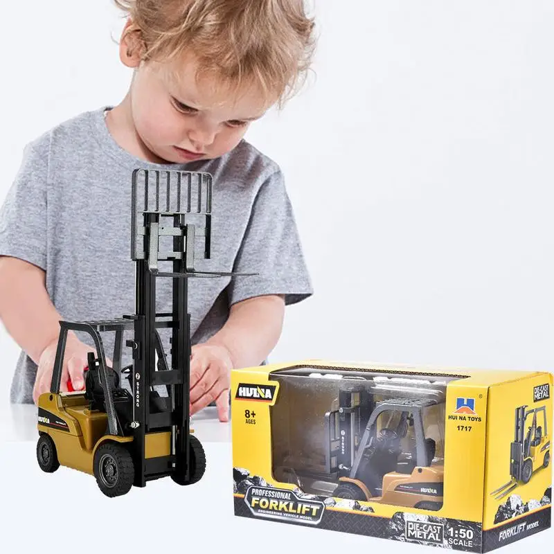 

New Metal Diecast Toy Vehicles Alloy Toy Car Toy Model 1:50 Roller Dump Truck Forklift Truck Vehicles Forklift Toy Set
