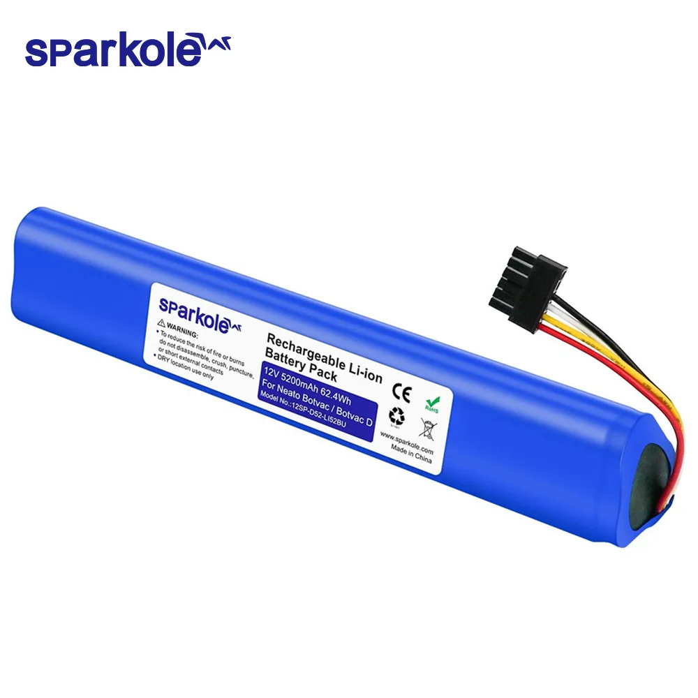 Сменный литий-ионный аккумулятор для пылесоса Sparkole 12 В 5200 мАч батарея BotVac D серии