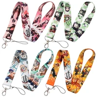 demon slayer japanese anime lanyard for key neck strap card id badge holder phone charm hang rope accessories holiday gift