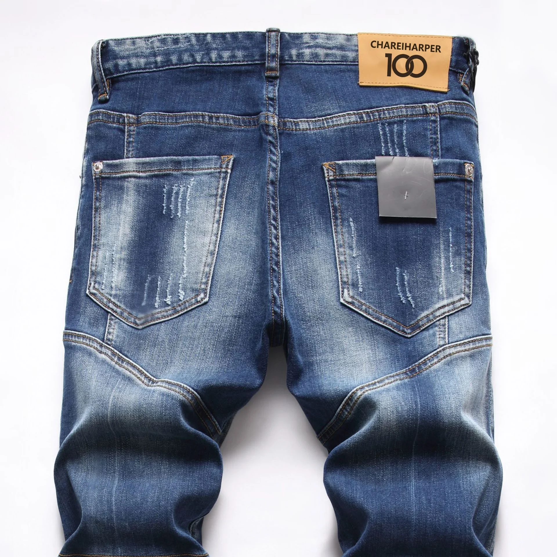 Мужские джинсы на молнии со средней посадкой