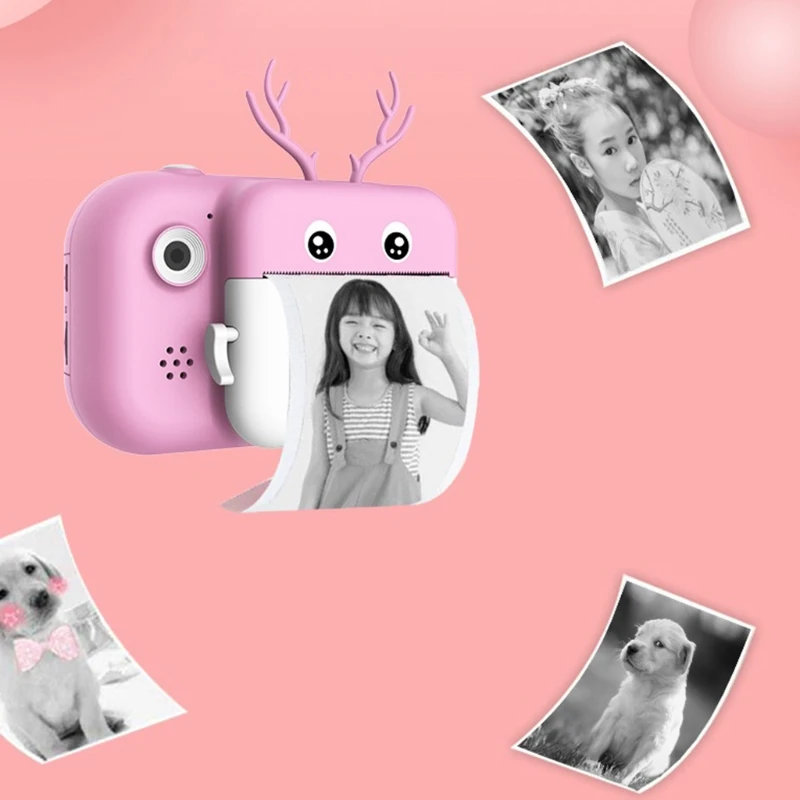 

Карманный мини-принтер для фотокамеры Портативный 1080P с двумя объективами термопечать TF-карта