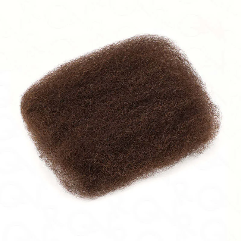 Фото Наращивание волос QVR Dark Brown Afro Kinky Bulk для плетения косичек, дредов, афро-кудри, натуральные волосы без креплений, 50 грамм/упаковка №3