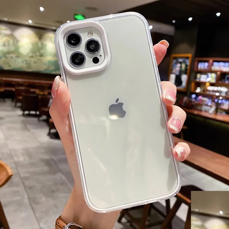 Чехол для телефона 2 в 1 ярких цветов iPhone 16 15 14 13 Pro Max мягкий бампер из ТПУ